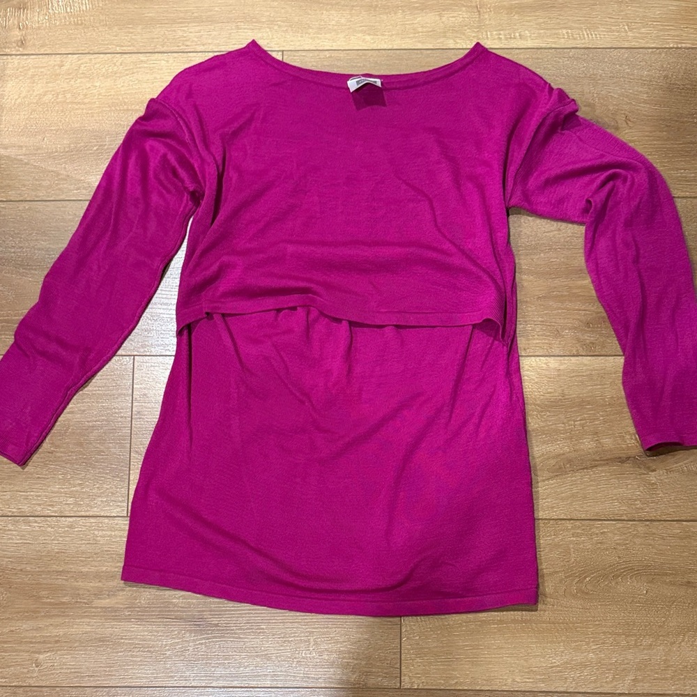 Maternity Pink Long Sleeve Top